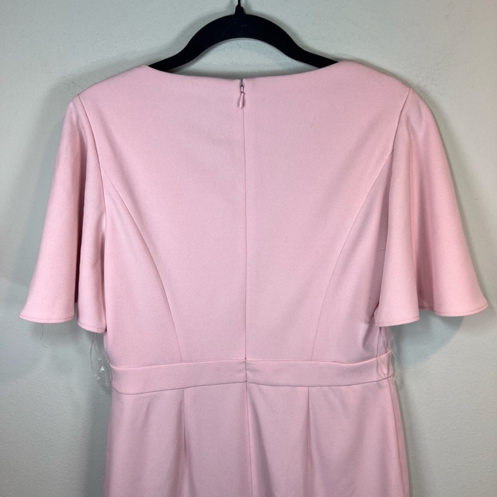 Anne Klein Sheath Dress Tutu Pink Flutter Sleeve Bridal Zip Up Cocktail NEW Sz 2 - Picture 10 of 14